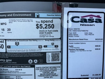 2026 Nissan Frontier PRO-4X