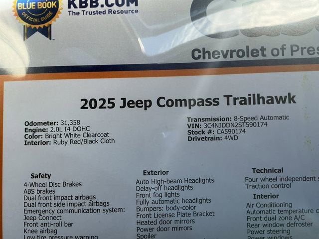 2025 Jeep Compass Trailhawk 4x4