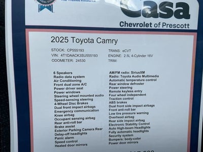 2025 Toyota Camry XSE