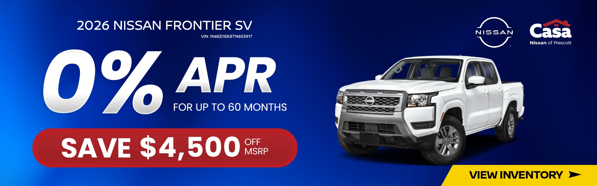 New 2026 Nissan Frontier SV