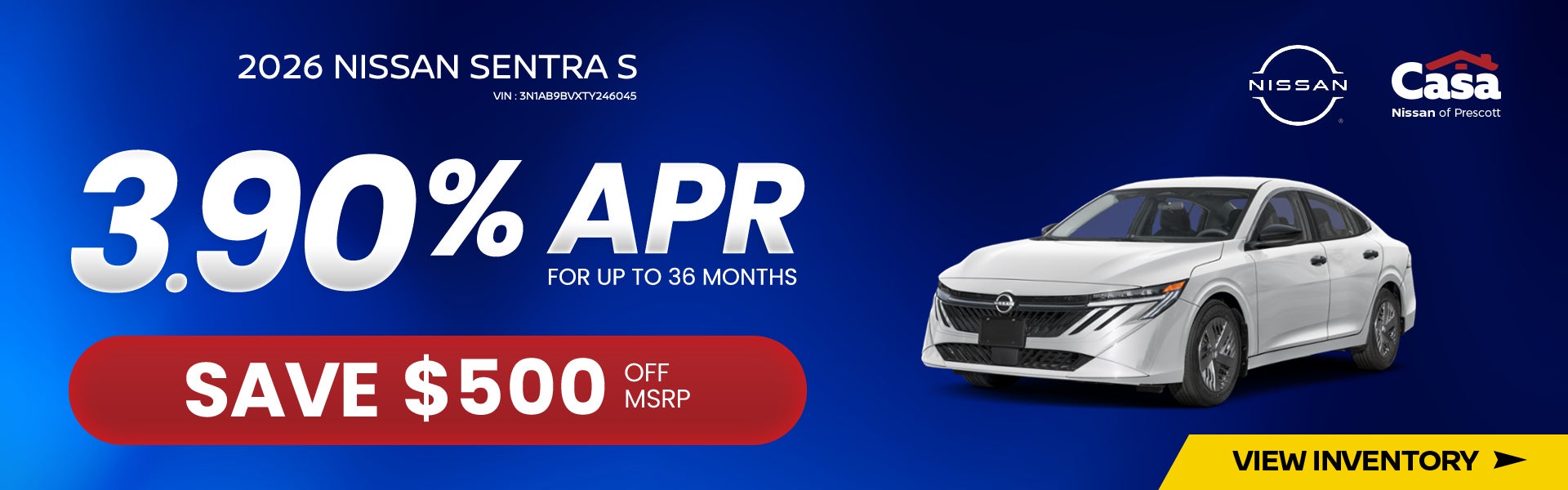 New 2026 Nissan Sentra S