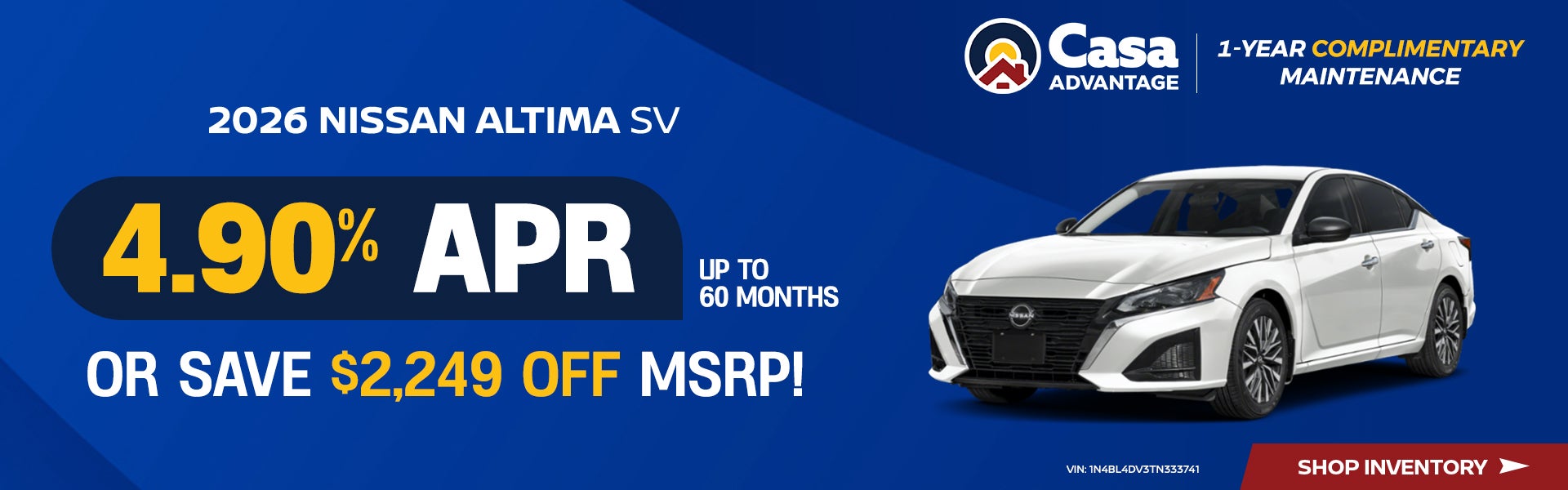 New 2026 Nissan Altima SV