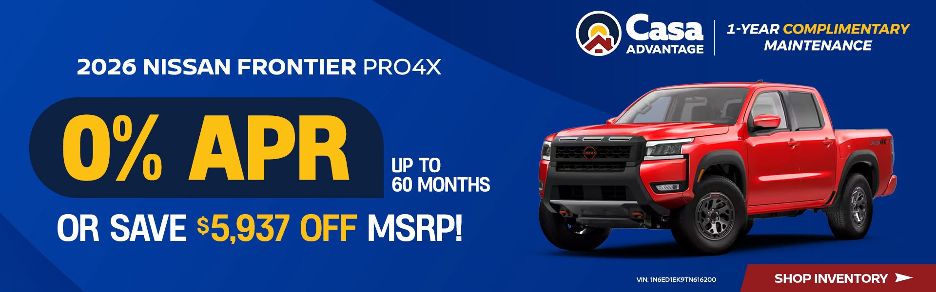 New 2026 Nissan Frontier PRO4X