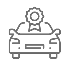 Vehicle with award icon